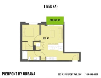 1 bed, 1 bath, 591 sqft, $1,700