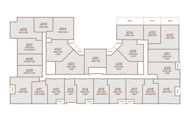 2 beds, 2 baths, 1,061 sqft, $2,210, Unit 404