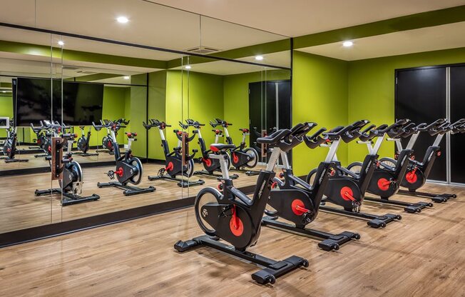 inwood fitness studio with bikes