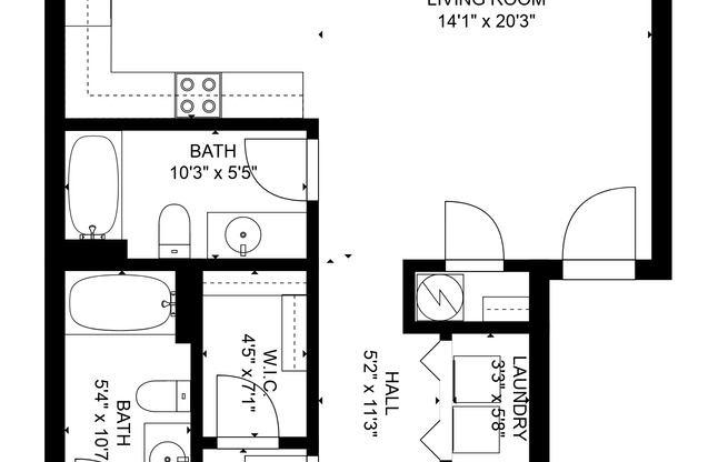2 beds, 2 baths, 996 sqft, $1,975, Unit 5290 Fallon- 201