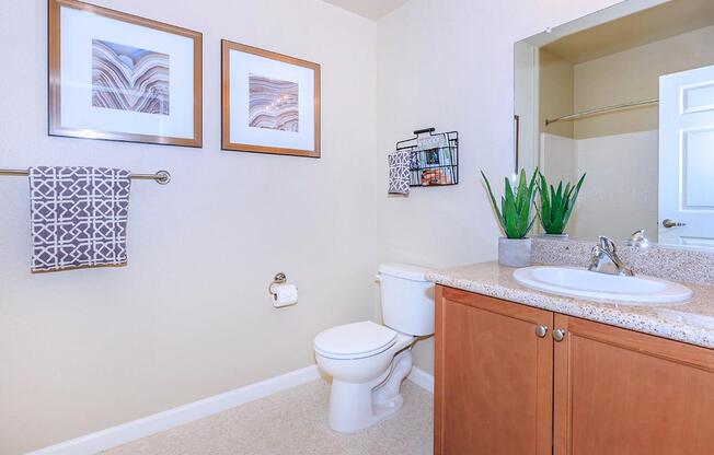 We have modern style bathrooms at Boulder Creek