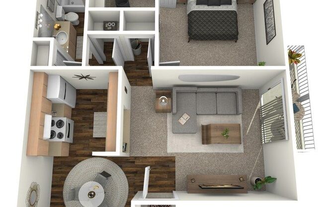1 bed, 1 bath, 650 sqft, $739