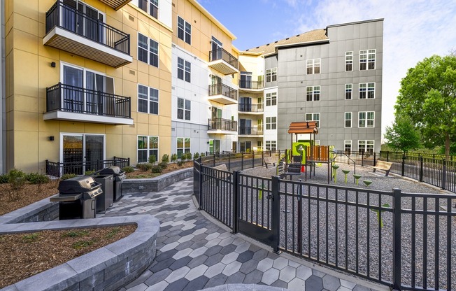 Escape to your own oasis with private patios and balconies available in select homes at Modera Montville, offering views of our playground and courtyard.