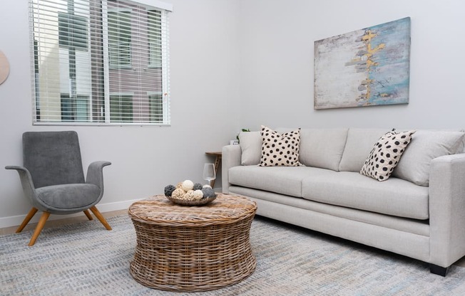 Living room with couch and coffee table