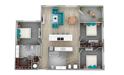 3 beds, 2 baths, 1,286 sqft, $1,935