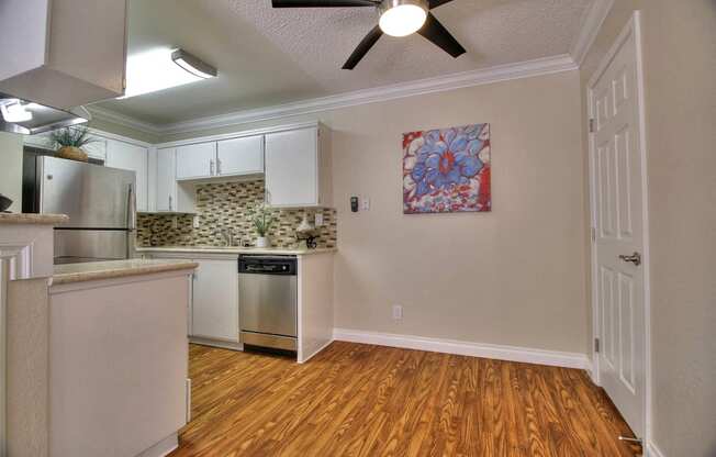 Kitchen View at Casa Alberta Apartments, Sunnyvale, California