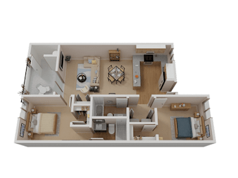 2 beds, 2 baths, 1,025 sqft, $1,850