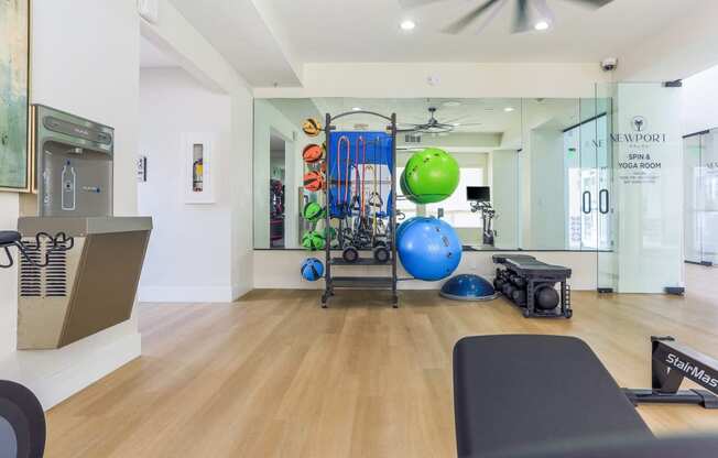 the gym at the executive apartments