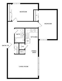 2 beds, 1 bath, 725 sqft, $2,775