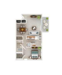 1 bed, 1 bath, $1,399