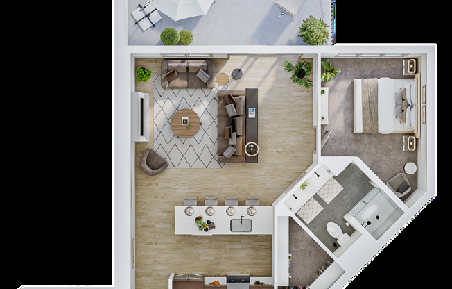 1 bed, 2 baths, 1,471 sqft, $2,695, Unit 624