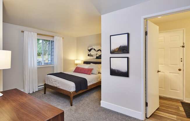 Echo Mountain Apartments Model Bedroom with Window