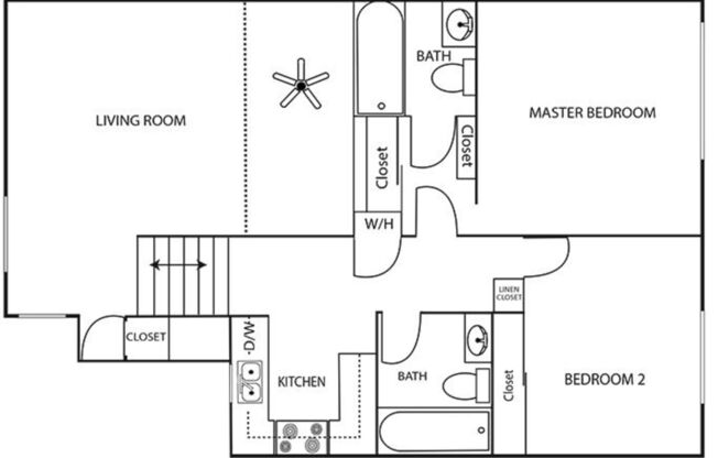 2 beds, 2 baths, 886 sqft, $2,800