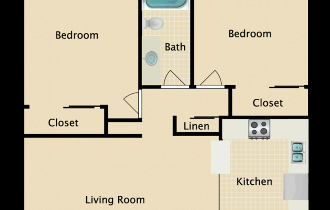 2 beds, 1 bath, 816 sqft, $2,150, Unit C07
