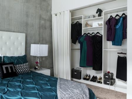 Bedroom With Closet at Met Lofts, Los Angeles, California