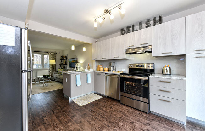 kitchen with stainless steel appliances