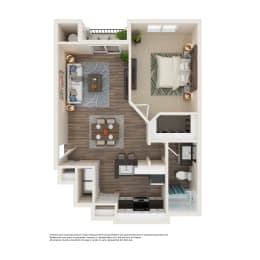 1 bed, 1 bath, 741 sqft, $1,275