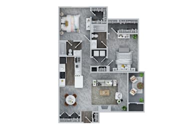 2 beds, 2 baths, 1,246 sqft, $2,386