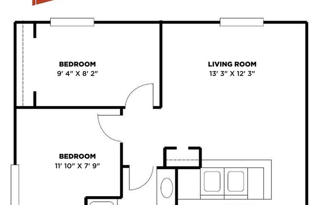 2 beds, 1 bath, $2,300, Unit CV 1-B