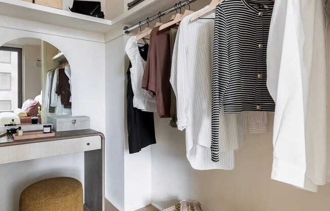 Step into refined living at Anagram Turtle Bay. This stunning closet combines style and functionality, making organization effortless. Enjoy an inviting atmosphere that complements your lifestyle. Schedule a tour today to see it for yourself!