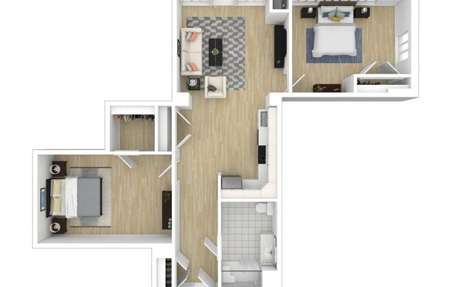 2 beds, 1 bath, 1,063 sqft, $1,857