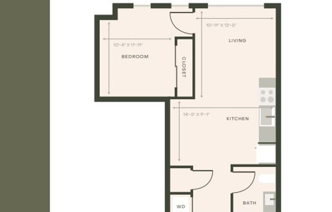 1 bed, 1 bath, 573 sqft, $1,795, Unit 401