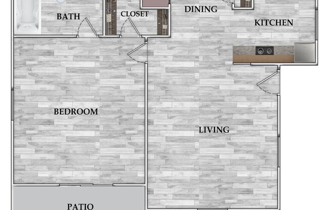 1 bed, 1 bath, 519 sqft, $728, Unit 0805