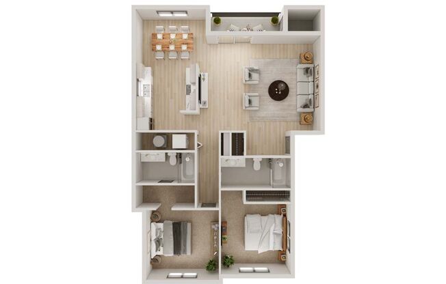 2 beds, 2 baths, 1,156 sqft, $2,025, Unit 2102