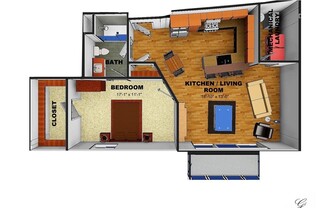 1 bed, 1 bath, 747 sqft, $1,800, Unit 810