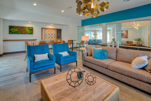 Clubhouse features spacious area to relax