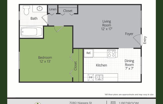 1 bed, 1 bath, 800 sqft, $950, Unit CC064
