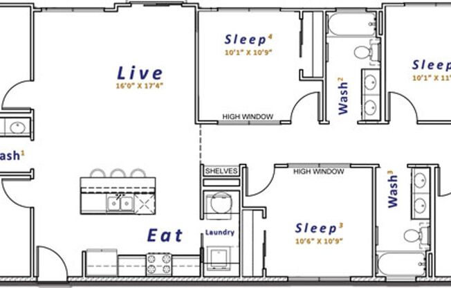 6 beds, 3 baths, 1,708 sqft, $3,595, Unit 200