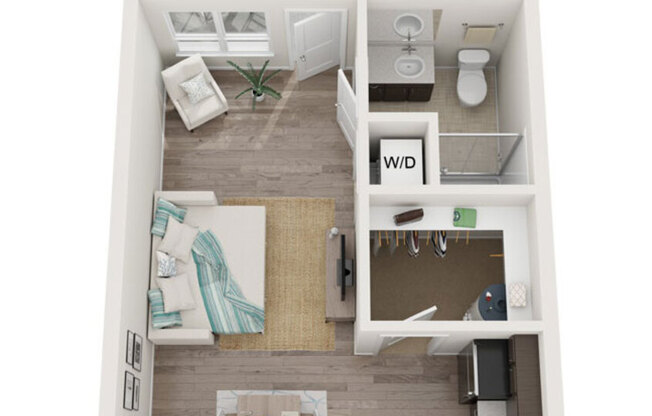 Studio, 1 bath, 450 sqft, $1,400