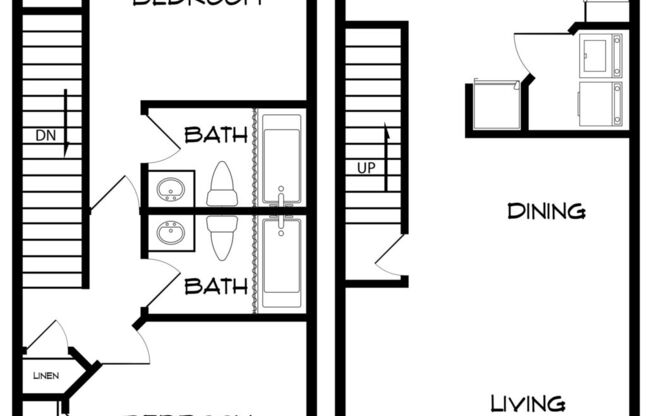 2 beds, 2 baths, 950 sqft, $1,273