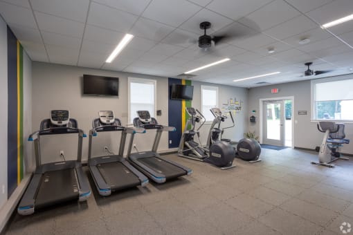 cardio equipment in the fitness room at the village