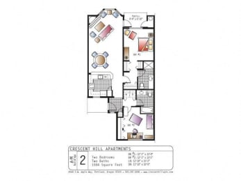 2 beds, 2 baths, 1,100 sqft, $2,065