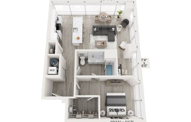 1 bed, 1 bath, 902 sqft, $2,049, Unit 420