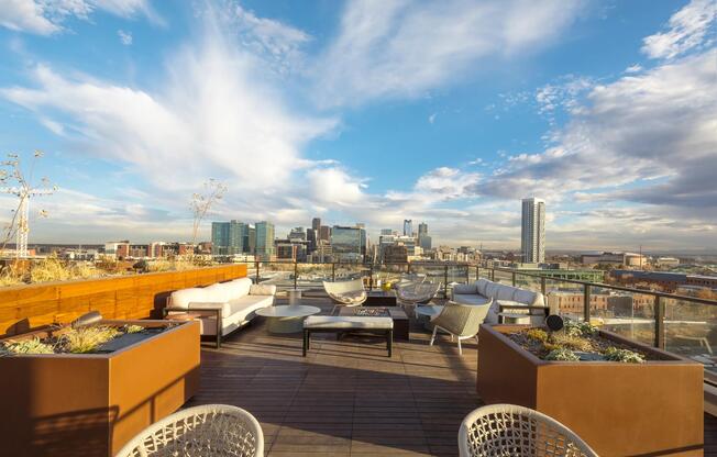 Enjoy breathtaking views from the rooftop at Modera LoHi.