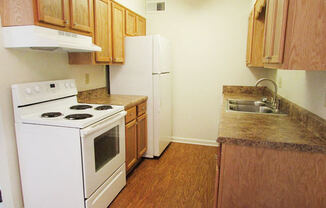 apartment kitchen with appliances