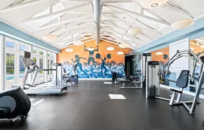 Huge fitness center at Rosemont Square Apartments, Randolph, MA, 02368