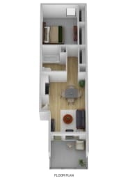 1 bed, 1 bath, 600 sqft, $1,265