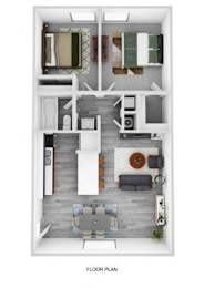 2 beds, 1 bath, 720 sqft, $2,215