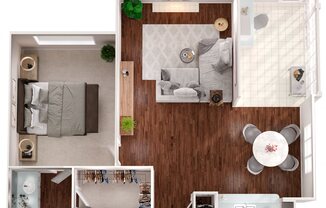 1 bed, 1 bath, 991 sqft, $1,570