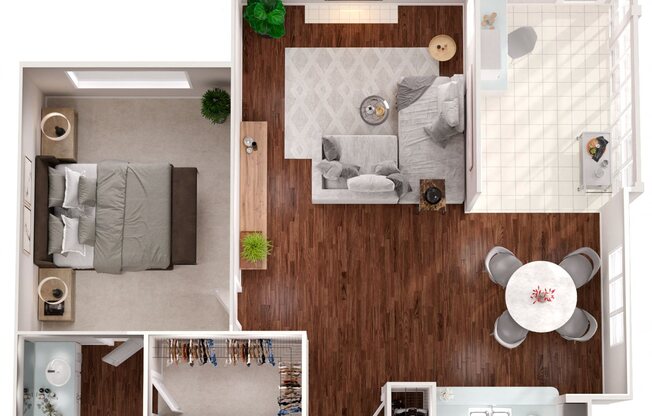 1 bed, 1 bath, 991 sqft, $1,570