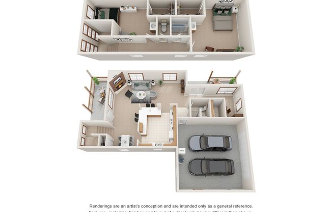 2 beds, 2 baths, 1,850 sqft, $2,285