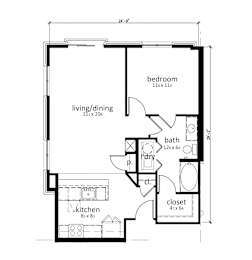 1 bed, 1 bath, 781 sqft, $1,464