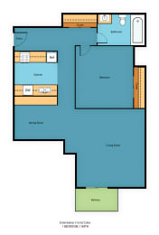 1 bed, 1 bath, 500 sqft, $1,699