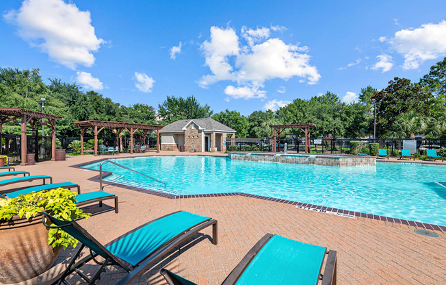 our resort style swimming pool is the centerpiece of our apartments