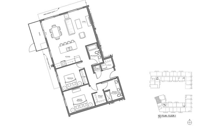 2 beds, 2 baths, 1,254 sqft, $2,075, Unit 101-B