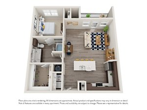 1 bed, 1 bath, 889 sqft, $1,864